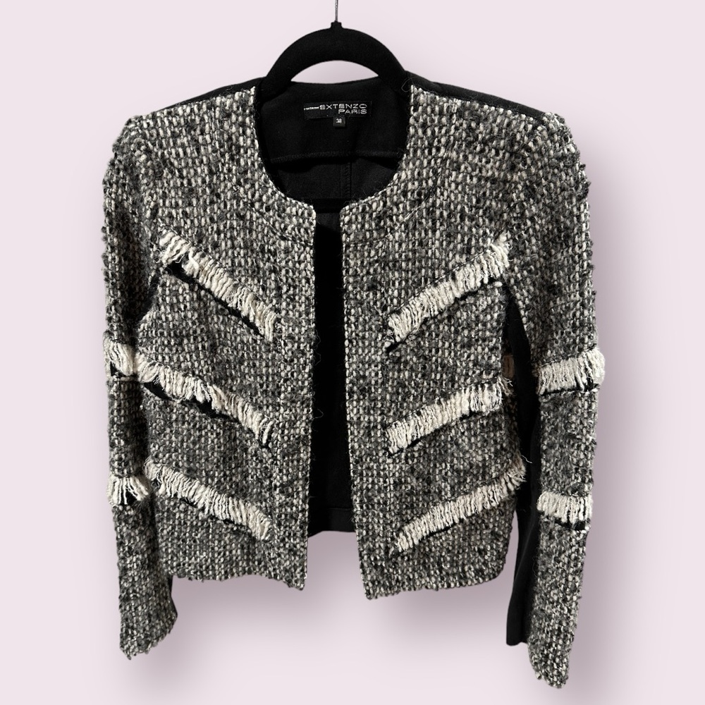 WOMENS CHANEL STYLE TWEED BLAZER SIZE 38(S-M)
